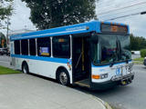 Bus waiting at curb